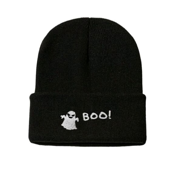 Boo! Embroidered Beanie Hat - Picture 2 of 3